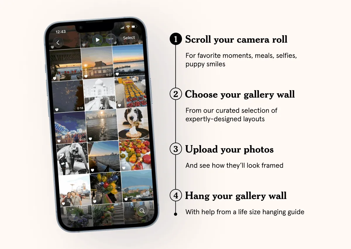 Gallery wall without leaving the couch