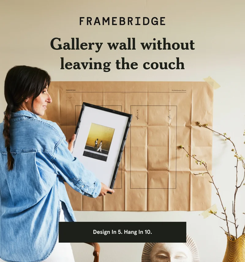 Gallery wall without leaving the couch