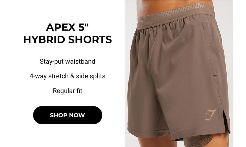 Featuring the Apex 5'' Hybrid Shorts. A regular fit short with stay-put waistband and 4-way stretch & side splits. Shop now.