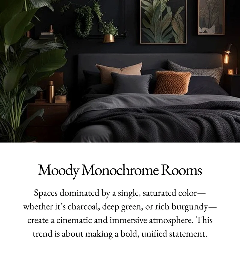 Moody Monochrome Rooms