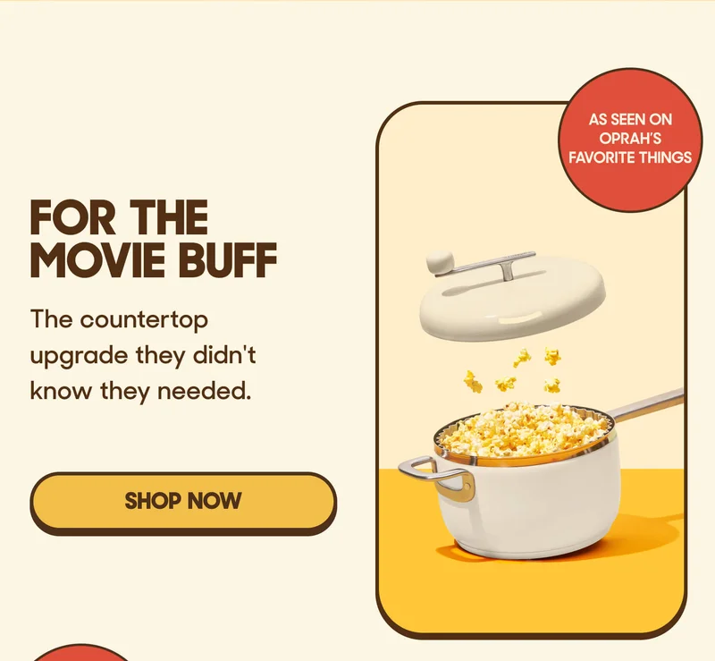 For the Movie Buff The countertop upgrade they didn't know they needed. SHOP NOW