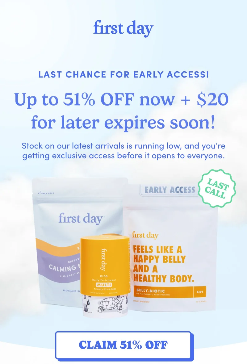 LAST CHANCE FOR EARLY ACCESS! Up to 51% OFF now + $20  for later expires soon!