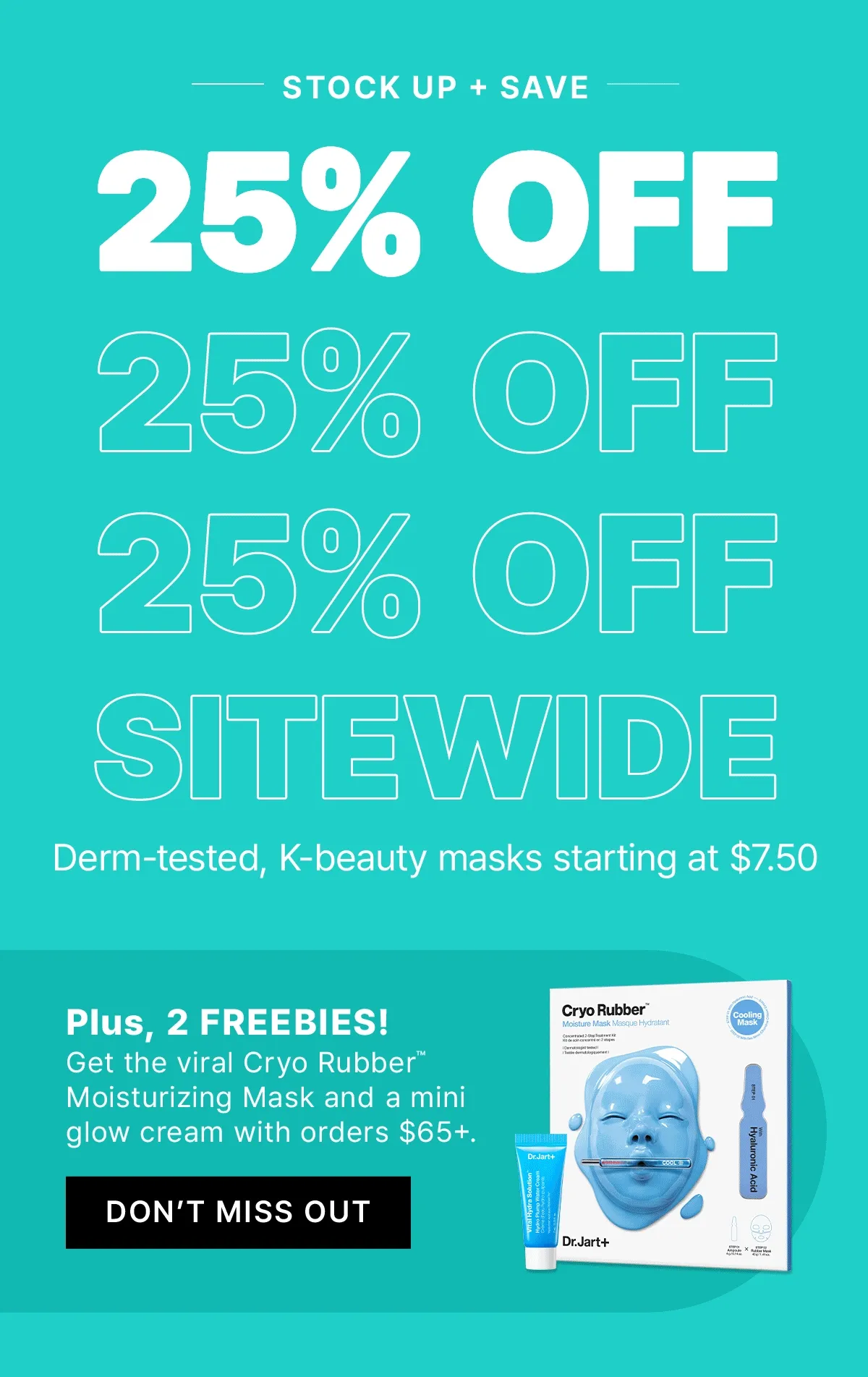 Calling all sensitive skin types. Get 3 free Cicapair full sizes with orders $65+.