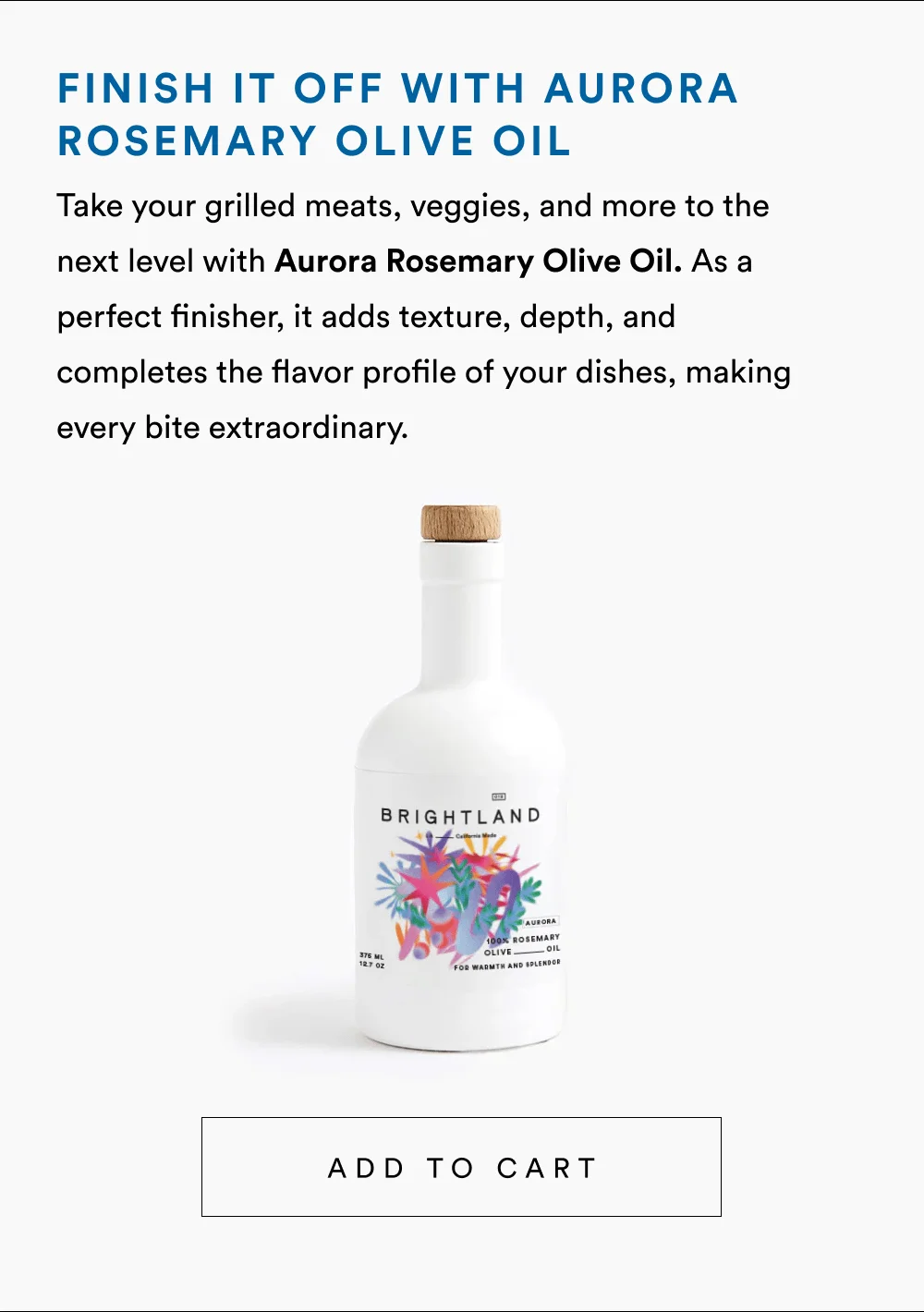 Finish It Off with Aurora Rosemary Olive Oil
