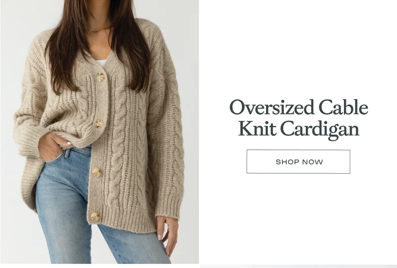 Shop The Oversized Cable Knit Cardigan