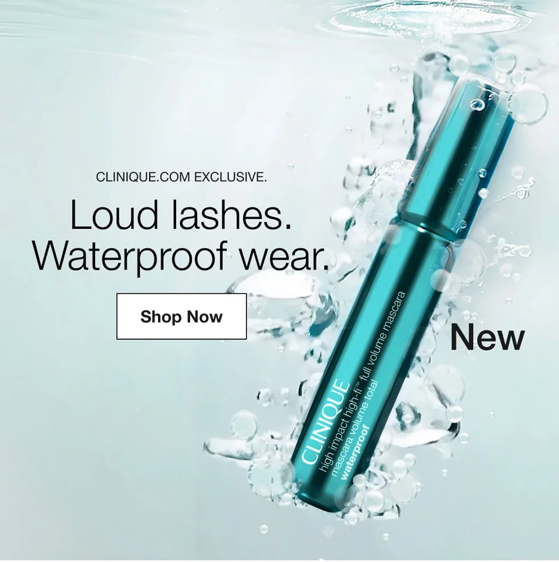 New | CLINIQUE.COM EXCLUSIVE. | Loud lashes. Waterproof wear. | Shop Now