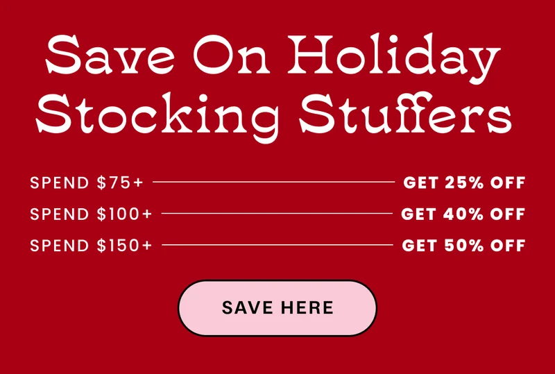 Design: 25% off $75+ 40% off $100+ 50% off $150+