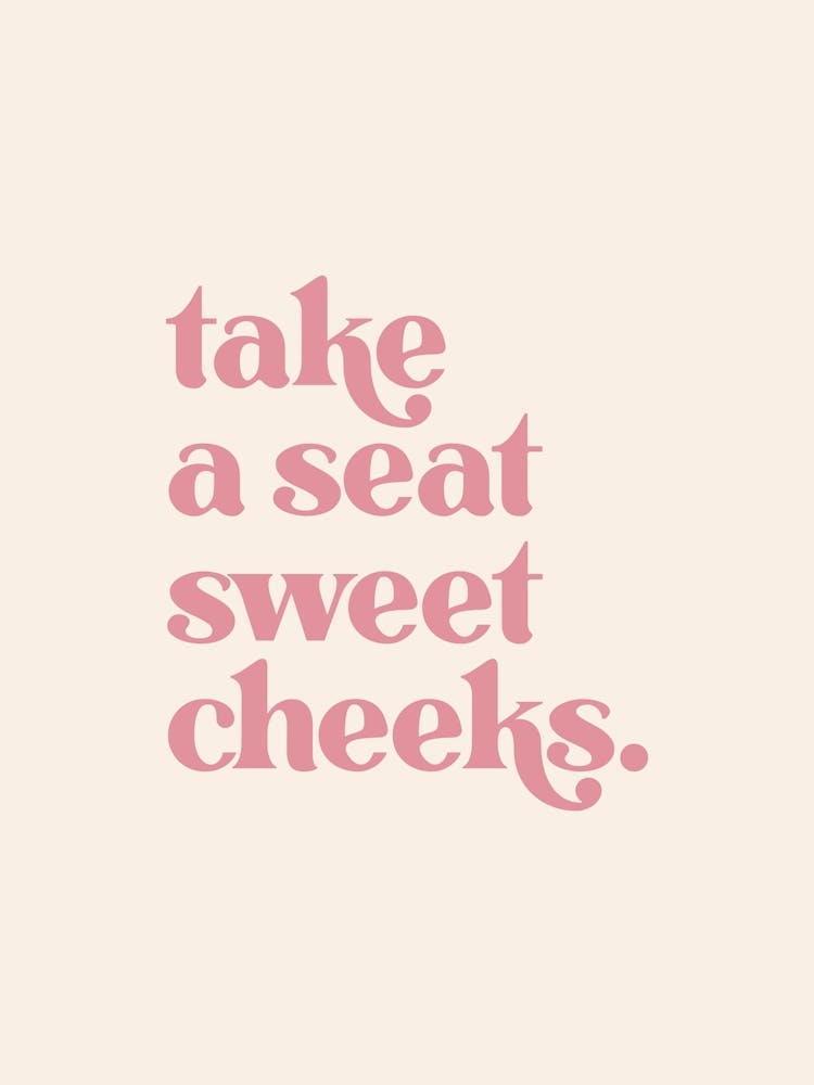 Image of Take a Seat Sweet Cheeks - Pink & Beige - Bathroom