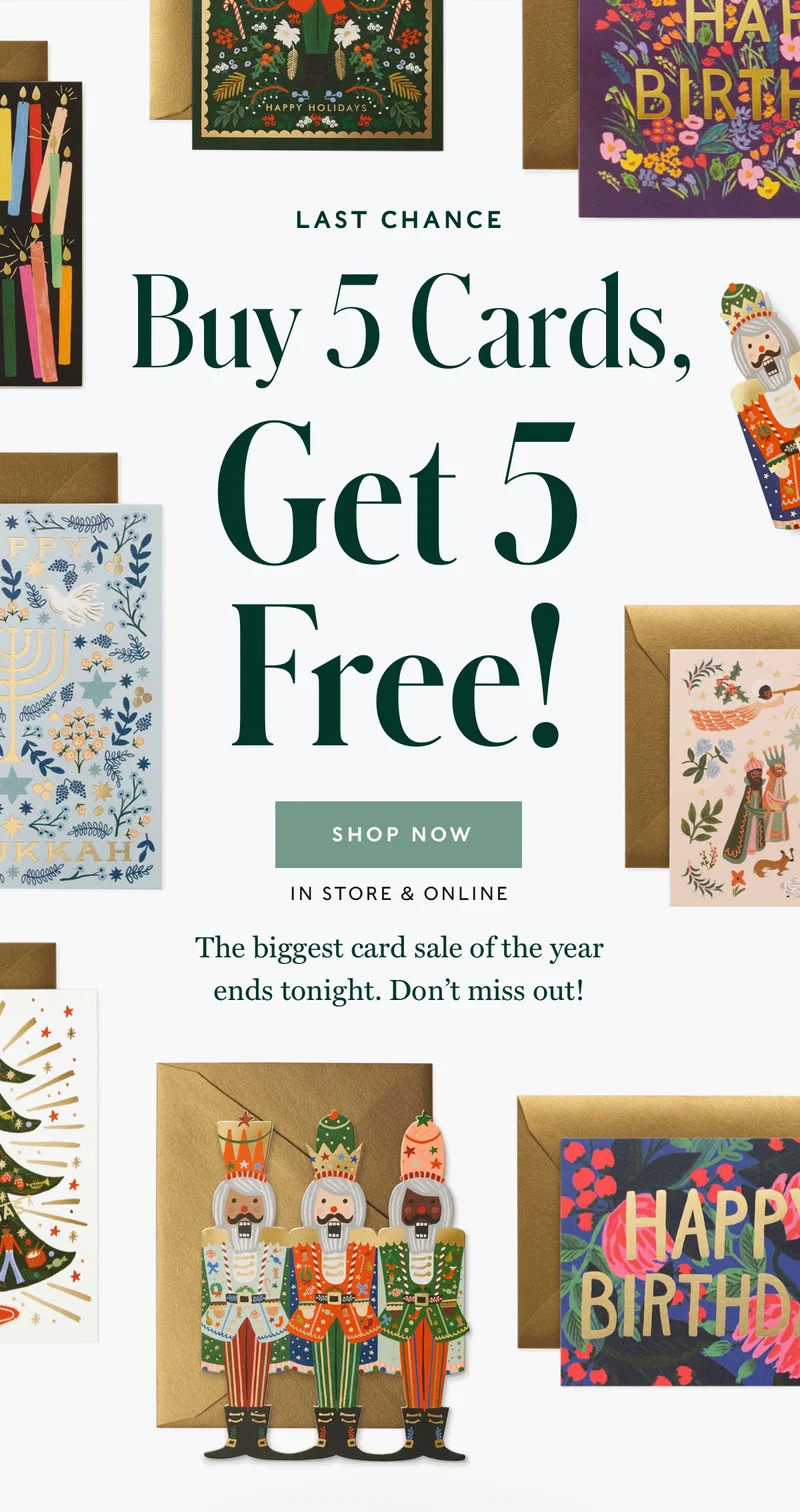 Buy 5 Cards Get 5 Free