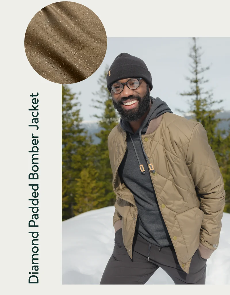 Diamond Padded Bomber Jacket
