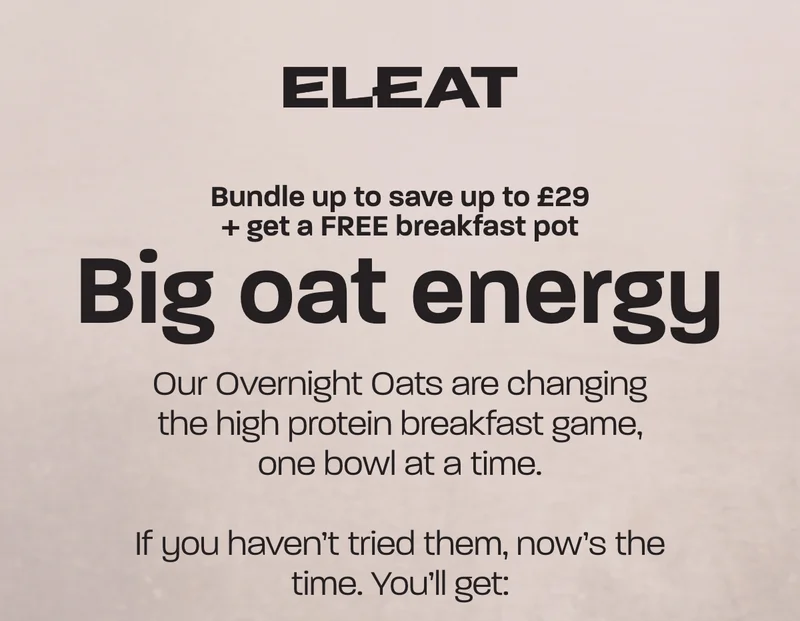 Bundle up to save up to £29 + get a FREE breakfast pot big oat energy.
