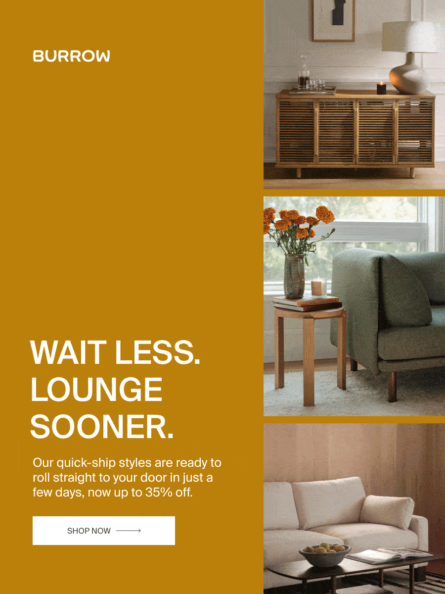 Wait Less. Lounge Sooner. Shop Now.