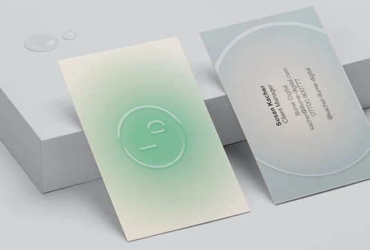 Raised Spot Gloss Business Cards