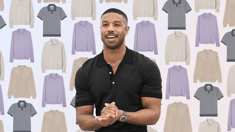 Image may contain: Michael B. Jordan, Clothing, T-Shirt, Blouse, Sleeve, Long Sleeve, Adult, Person, Shirt, and Knitwear