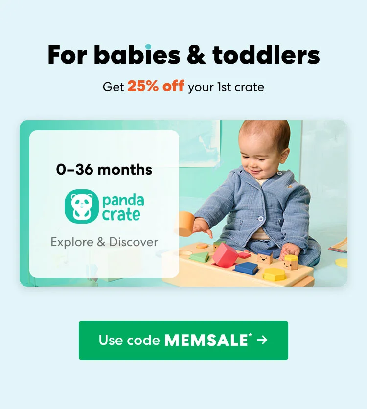 For babies & toddlers: Get 25% off your 1st crate