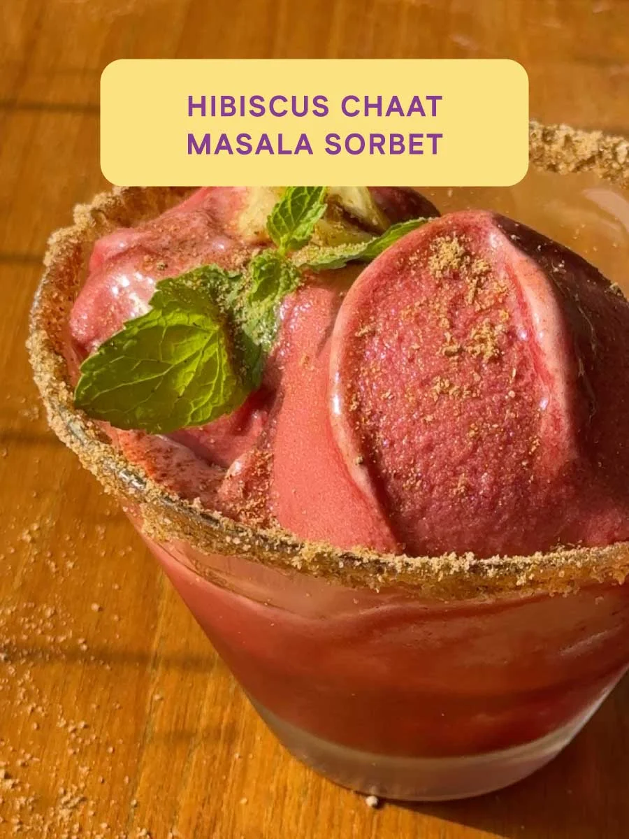 Hibiscus Chaat Masala Sorbet