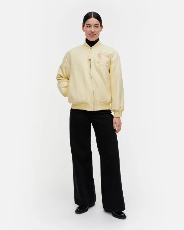 Monumentti Solid wool bomber coat