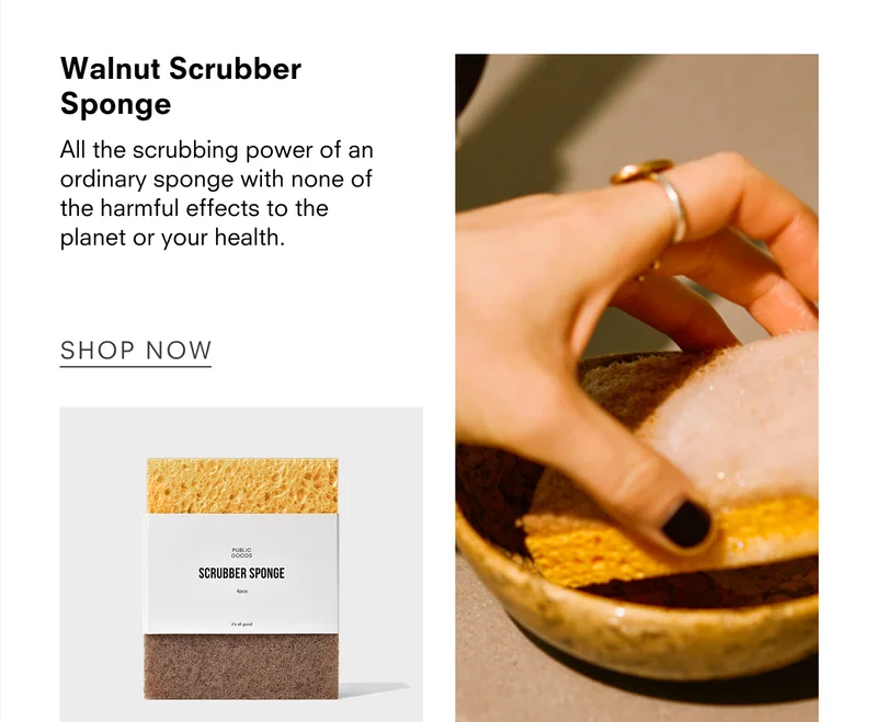 walnut scrubber sponge