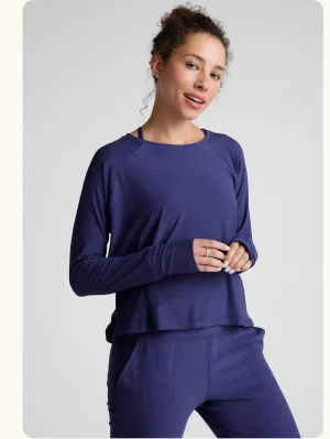 Featherweight Daydreamer Pullover in Eternal Blue Heather