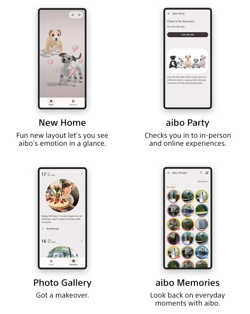 New Home | aibo Party | Photo Gallery | aibo Memories