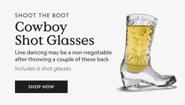 Cowboy Boot Shot Glasses - Set of Six