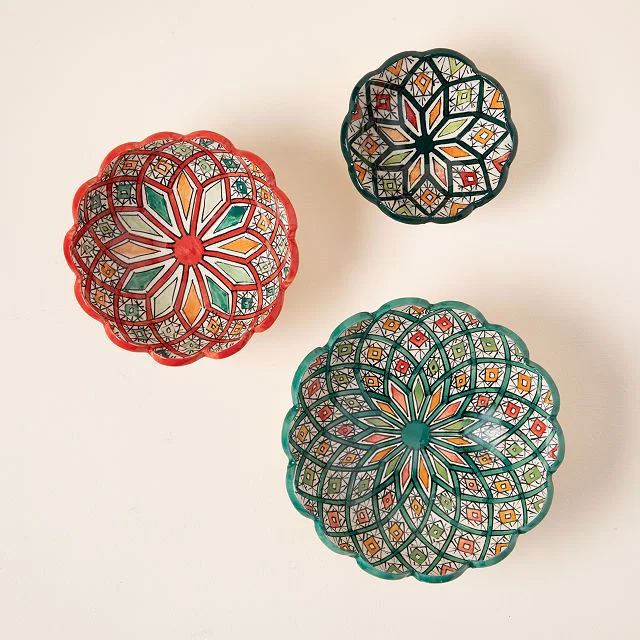 Mixed Moroccan Serving Dishes - Set of 3