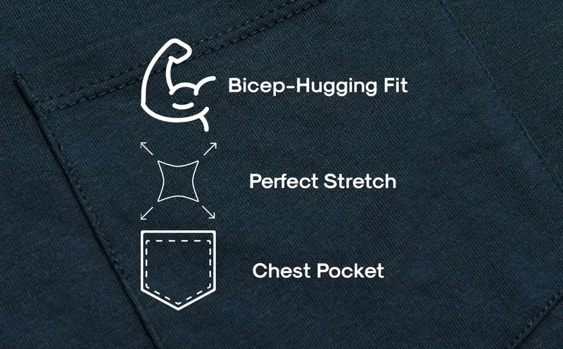Bicep-Hugging Fit, Perfect Stretch, Chest Pocket