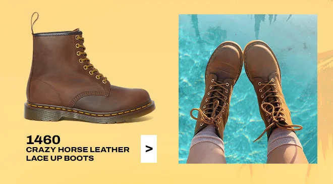 1460 CRAZY HORSE LEATHER LACE UP BOOTS