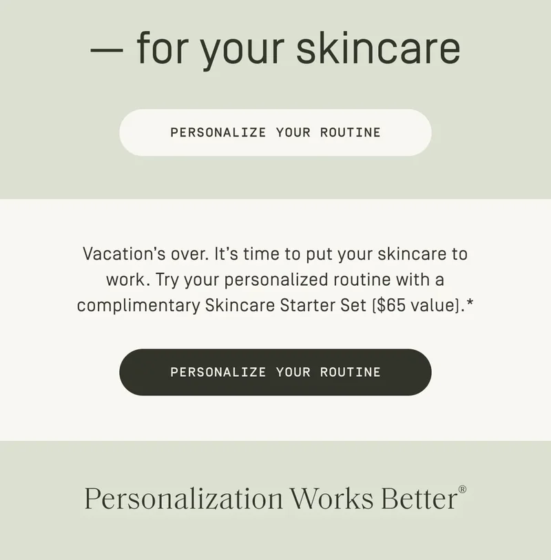 Personalize your routine