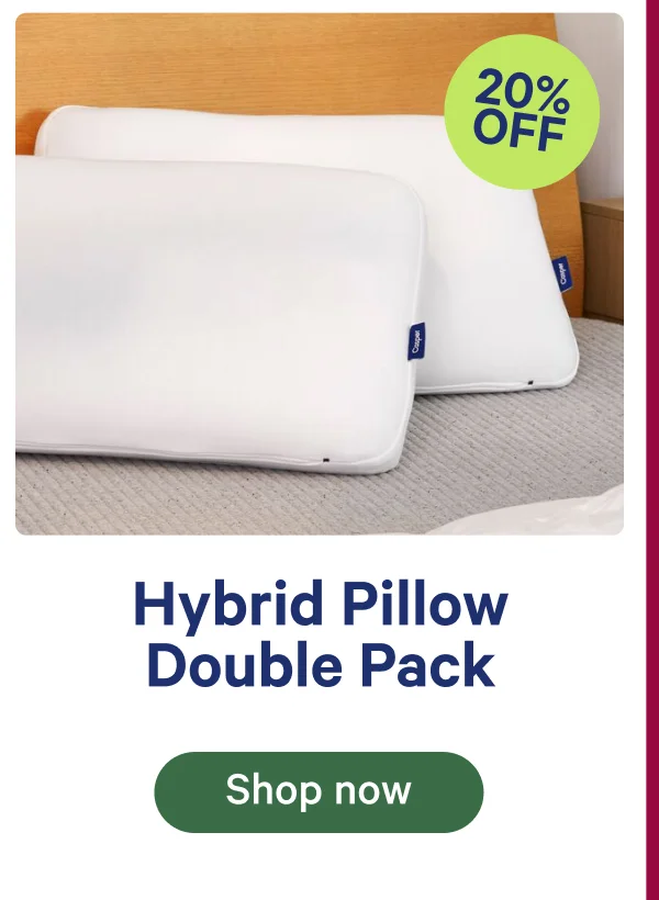 Hybrid pillow double pack