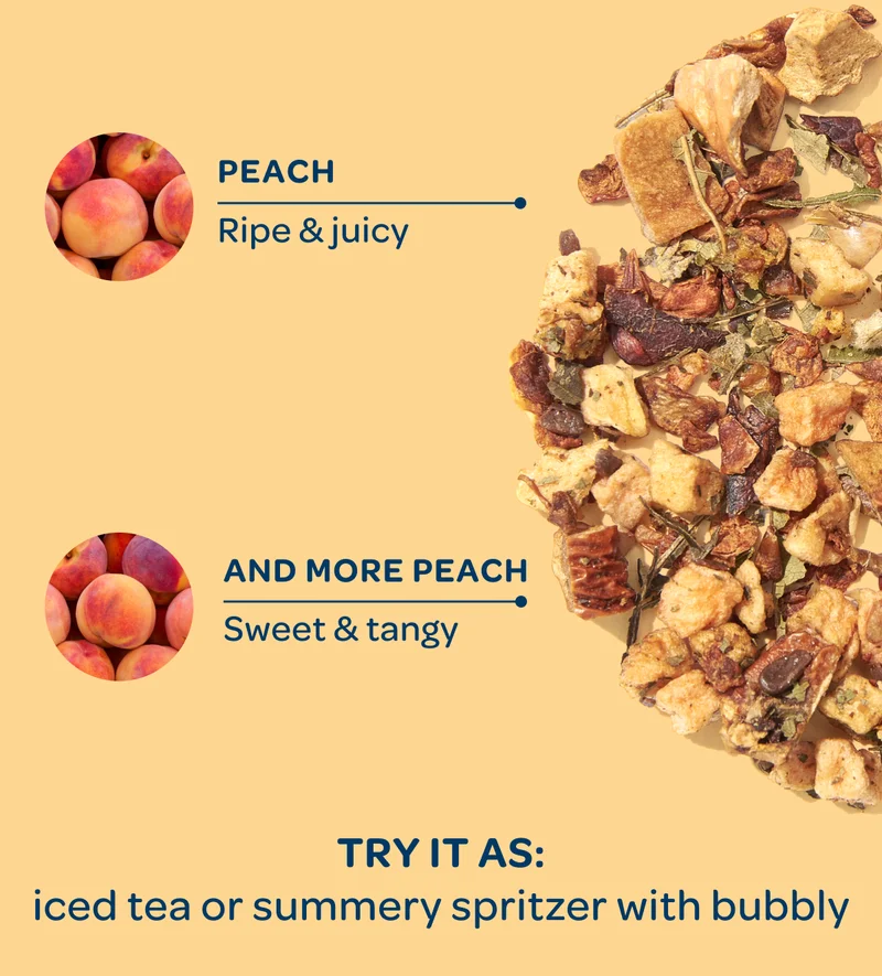Peach and more peach - Try it as: iced tea or summery spritzer with bubbly