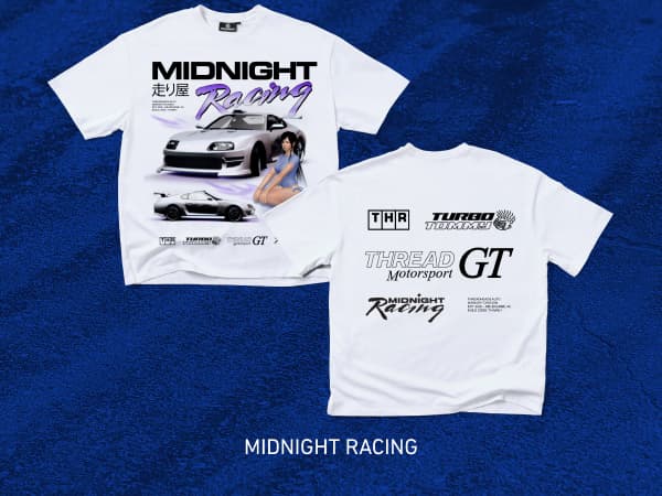 Midnight Racing Oversized Tee