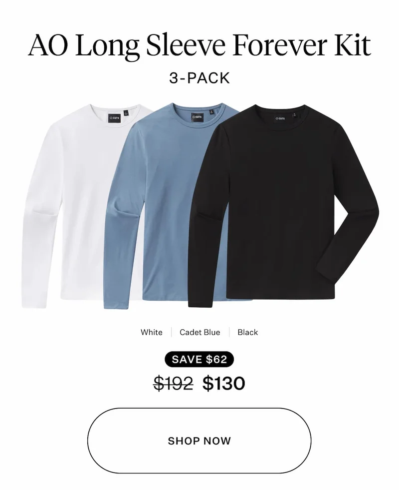 AO Forever Long Sleeve 3 Pack