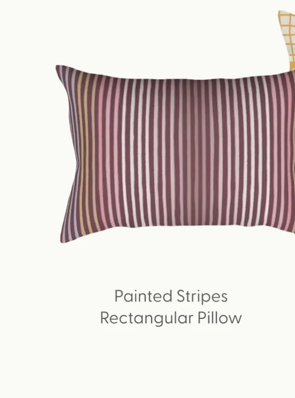 Painted Stripes Rectangular Pillow