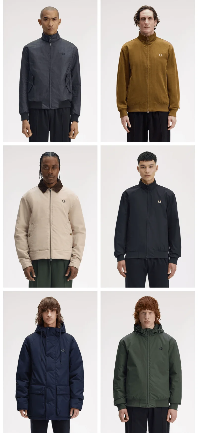 A selection of Fred Perry Coats & Jackets