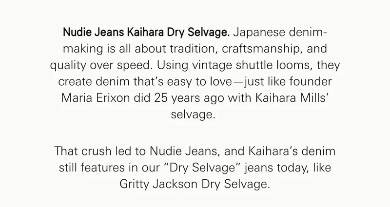 Dry Selvage Jeans