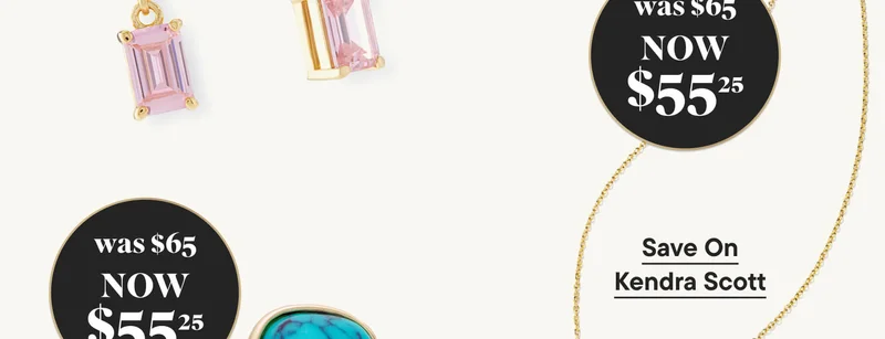 Save On Kendra Scott! Was $65, now $55.25.