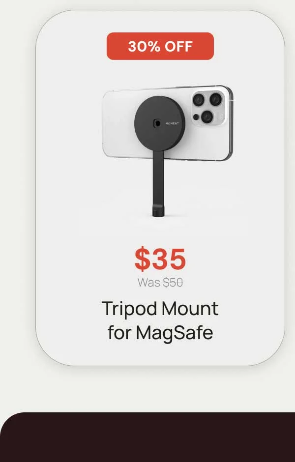 30% off - $35 Tripod Mount for MagSafe