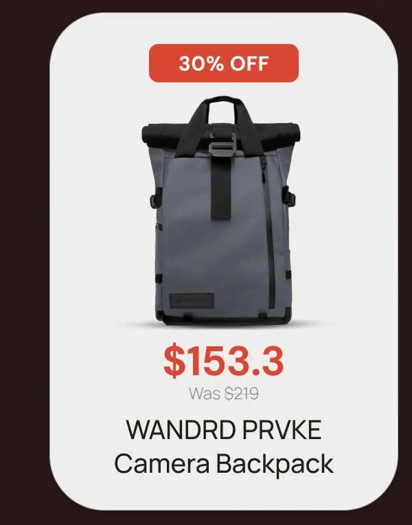 30% off - $153.3 WANDRD PRVKE CAMERA Backpack
