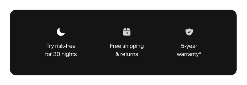 Try risk-free for 30 nights | Free shipping & returns | 5-year warranty