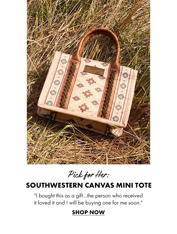 Pick for Her: Southwestern Canvas Mini Tote. "I bought this as a gift...the person who received it loved it and I will be buying one for me soon." Shop Now
