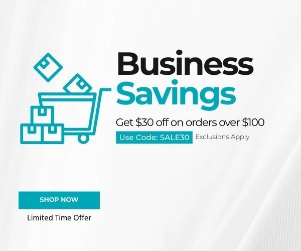 Business Savings Get $30 OFF on Orders Over $100. Use Code: discount code. Exclusions Apply. Shop Now. Limited Time Offer