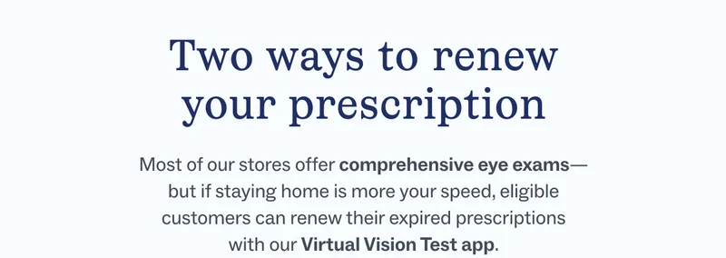 Two ways to renew your prescription
