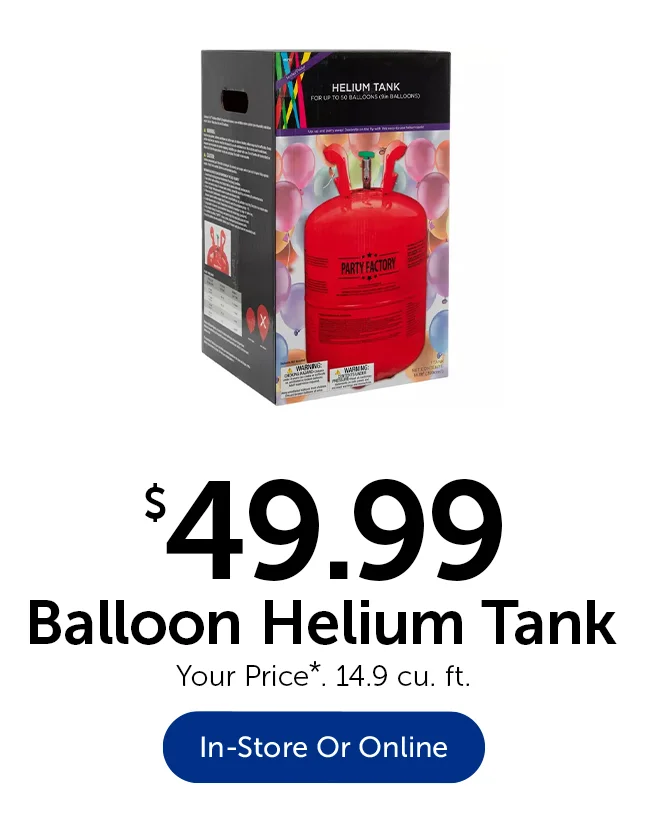 $49.99 Balloon Helium Tank - Your Price