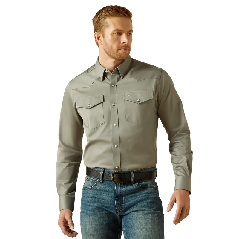 Solid Twill Fitted Shirt