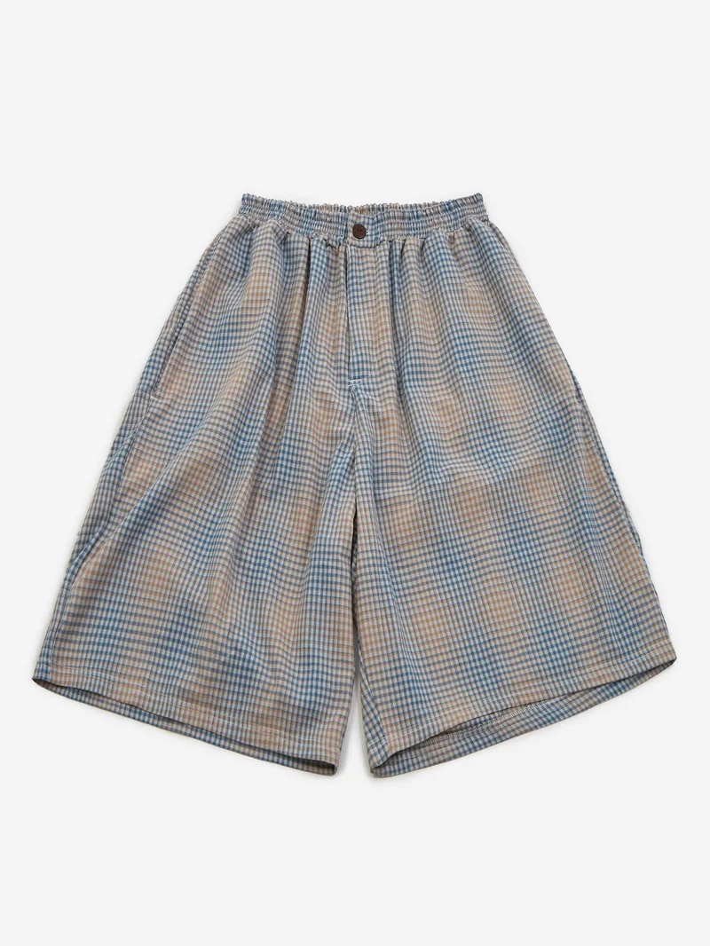 Image of Natra Studios Bailey Shorts - Blue Check