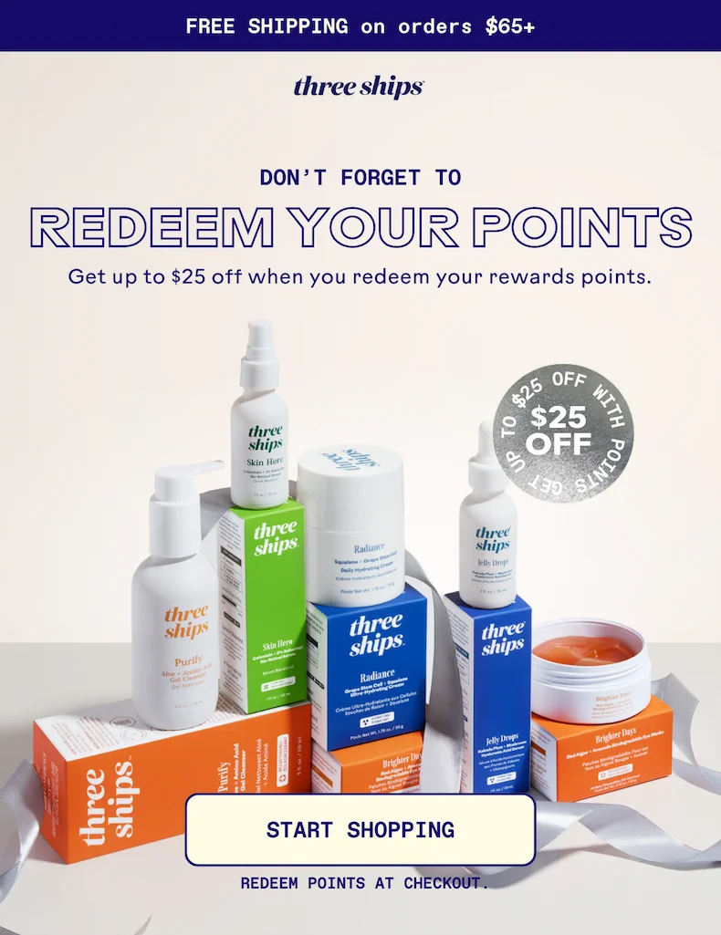 Don't forget to redeem your points. Start shopping.