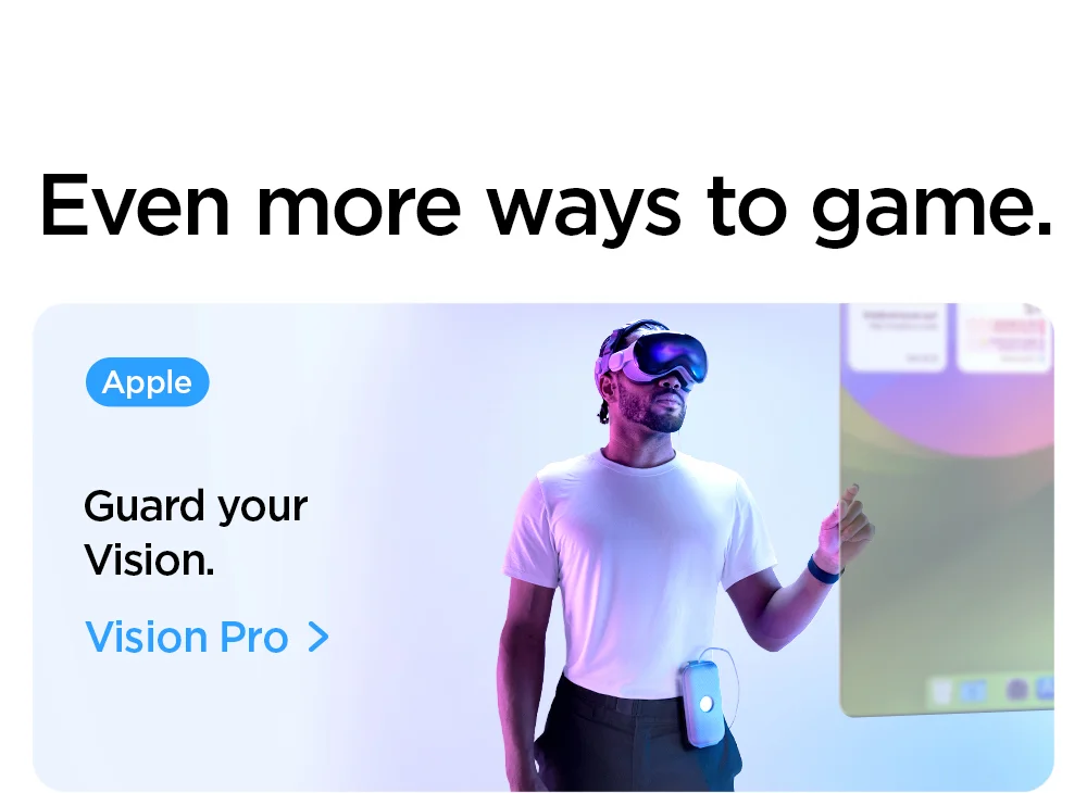 Even more ways to game. Shop Apple Vision Pro cases and accessories.
