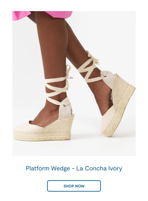 The Platform Wedge La Concha Ivory