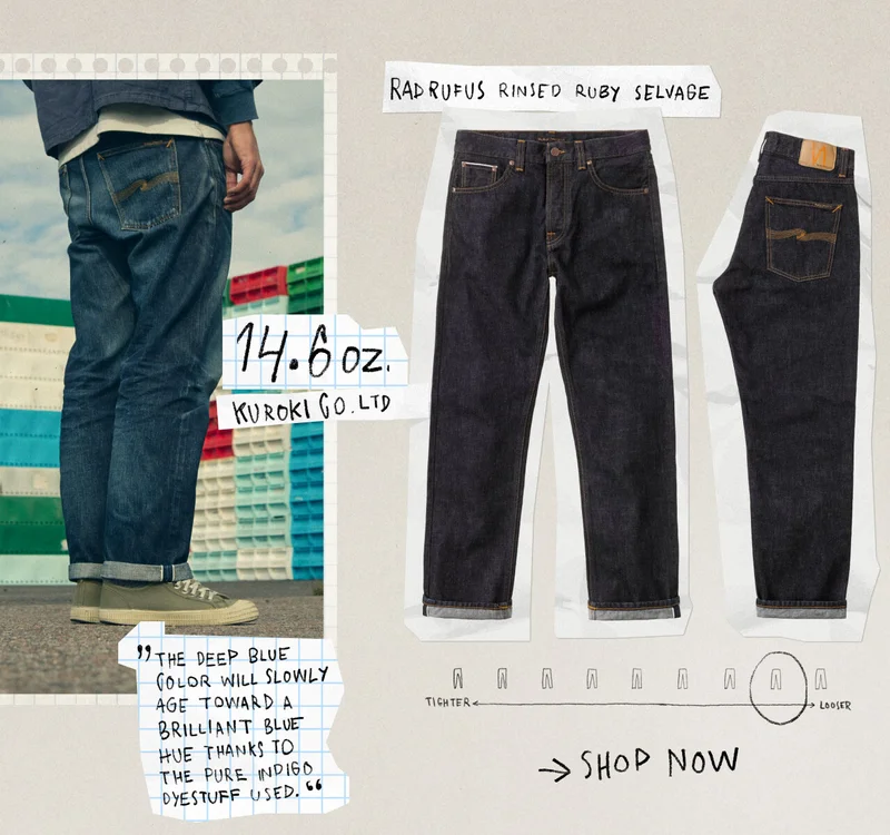 Rad Rufus Rinsed Ruby Selvage